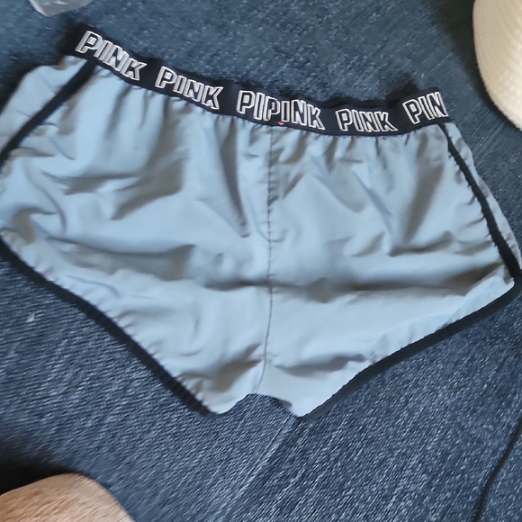 PINK Victoria's Secret Gray and Pink Athletic Shorts - Picture 7 of 12
